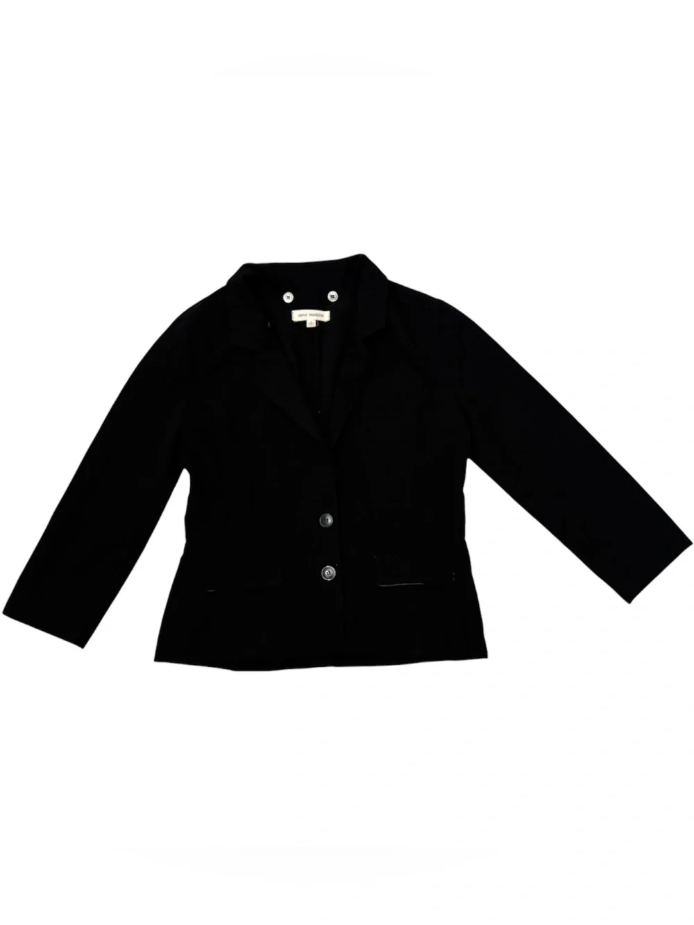Steve Madden Black Button Front Blazer Jacket Size Medium